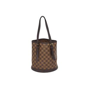 LOUIS VUITTON Damier Ebene Brown Mare Shoulder Bag Pouch Brown Logo